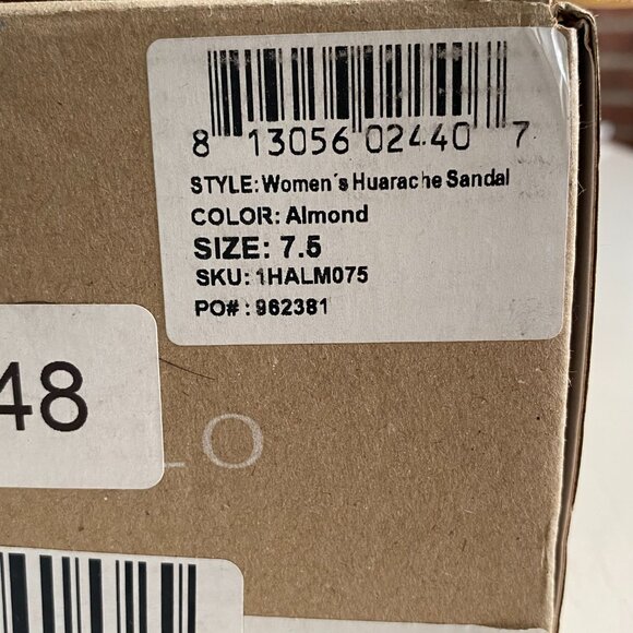 NIB NEW NIsolo Women's Hurrache Tan Brown Leather Sandal 7.5 - Picture 5 of 6